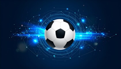 Fototapeta premium abstract Football or soccer background with big ball, vector style