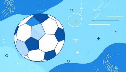 Fototapeta premium abstract Football or soccer background with big ball, vector style