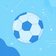 Fototapeta premium abstract Football or soccer background with big ball, vector style