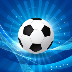 Naklejka premium abstract Football or soccer background with big ball, vector style