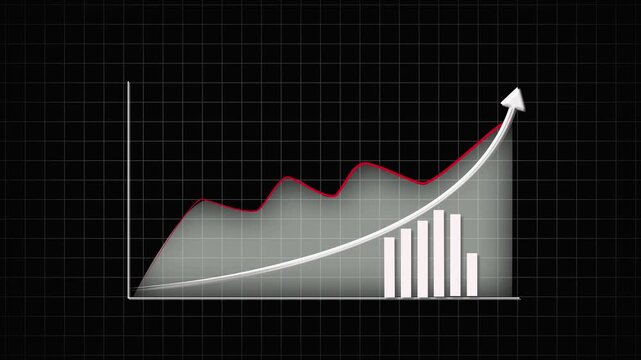 3d graphical representation of a curved surface with directional arrow
