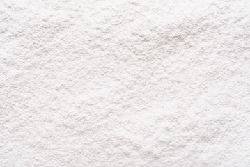 White glutinous rice flour powder background is an ingredient for food, bakery and dessert