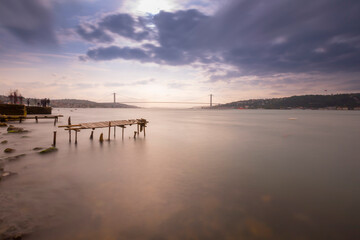 Obraz premium 15 July Martyrs Bridge / Bosphorus Bridge and its view.