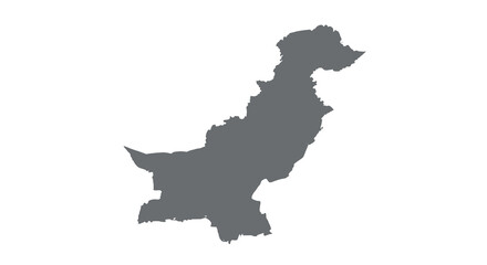 Obraz premium A stark silhouette depicts the geographical shape of pakistan a south asian nation high quality professional