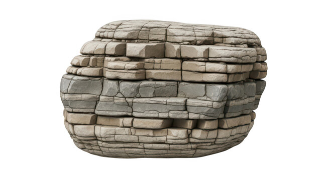A stack of stone bricks forming a rounded shape