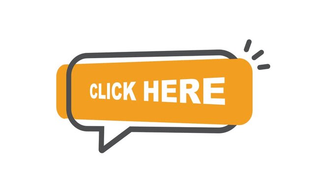 Click here button, banner, vector, video, design.