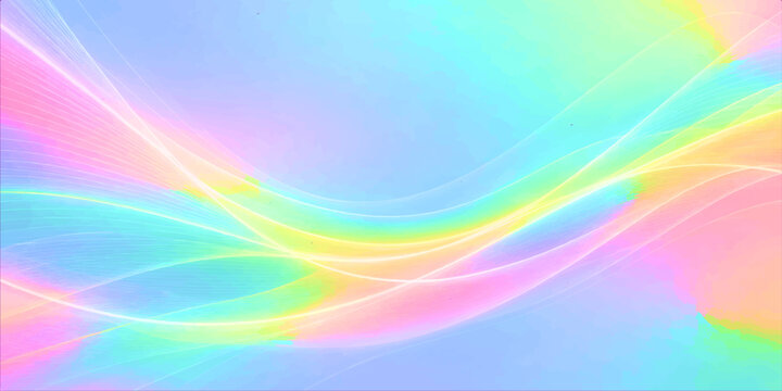 An artistic rainbow background design features colorful waves and bright light curves to create an abstract motion pattern for a vibrant vector wallpaper backdrop