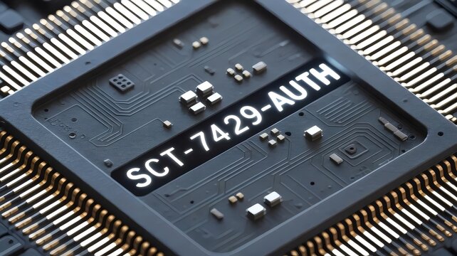 Microchip with etched serial number for authenticity &ndash; Ideal for supply chain tracking, hardware security, or tech verification.