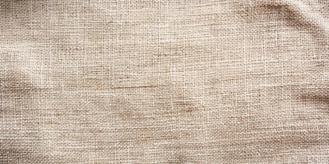Fototapeta premium Coarse burlap fabric texture background in natural beige for rustic design upholstery and packaging background use