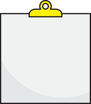 클립 집게 메모지 종이