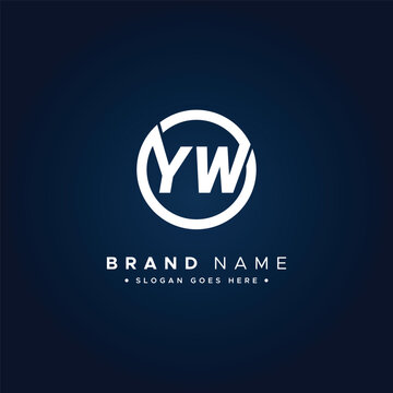 Creative Logo for Initials YW in Monogram Style - Vector Template for Initial Letter Y and W