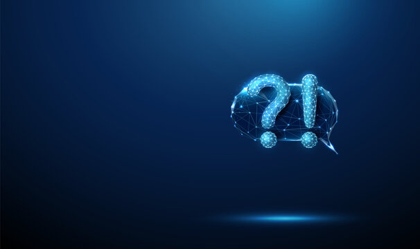 3d speech bubble with question and exclamation mark inside. Question, alert, problem statement, attention, emphasis, communication signal, user feedback concept.