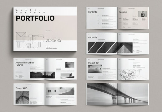 Architecture Portfolio Template Landscape