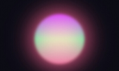 Naklejka premium Abstract Retro Grainy Gradient Orb Aura with Vaporwave Aesthetic