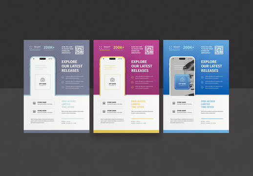 Mobile App Promotion Flyer Template