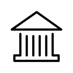 Naklejka premium Court icon vector. Tribunal illustration sign. law forum symbol or logo.