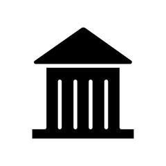 Naklejka premium Court icon vector. Tribunal illustration sign. law forum symbol or logo.