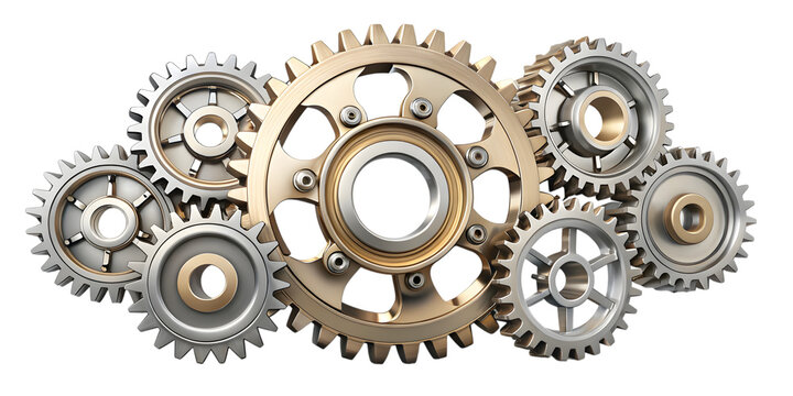 gear design isolated on white background, png, ai generated.