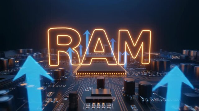 Computer RAM Memory Technology Concept.