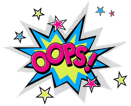 Comic Oops Pop Art Design