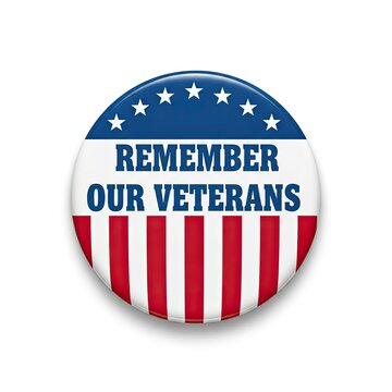 Patriotic badge honoring american veterans