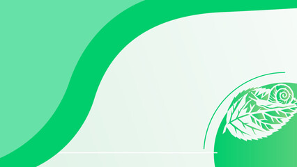 Emerald green modern background with woodcut style snail and copy space  © Pens'K