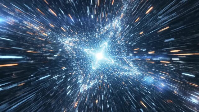 Abstract Light Speed Motion Background.