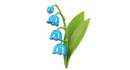 Obraz premium Blue Lily of the Valley Flower