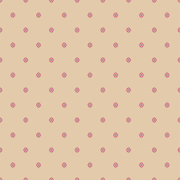 Cream Beige Ditsy Floral Dot Print