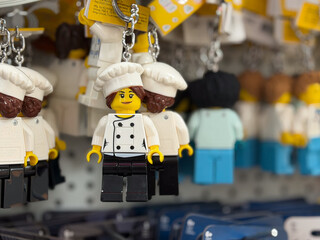 Obraz premium Chef lego minifigure keychains