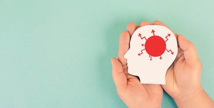 Migraine headache seizure attack, alzheimer disease, epilepsy, mind with burnout and stress, tumor in brain