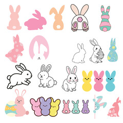 Bunny shadow  for happy easter greetings 2026 © Wafa