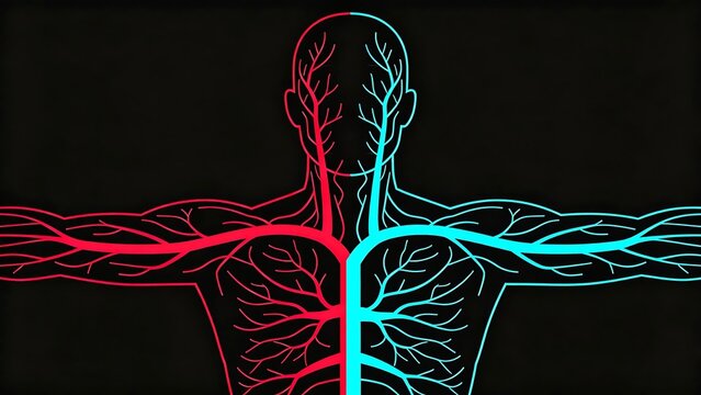 Human circulatory system diagram