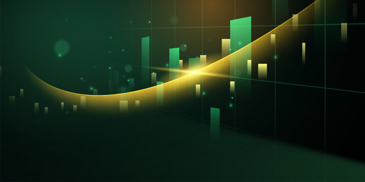 business vector illustration design Stock market charts or Forex trading charts for business and finance ideas.