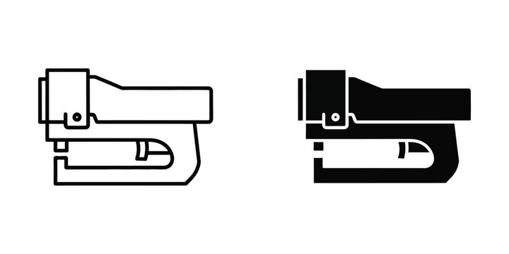 Contrast illustration of a stapler in open and closed positions