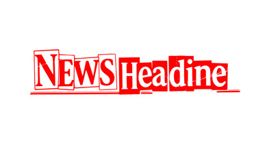Obraz premium Distorted Zine Style News Headline Silhouette, DIY Media Aesthetic Vector Sticker, Alternative Journalism and Punk Culture Icon