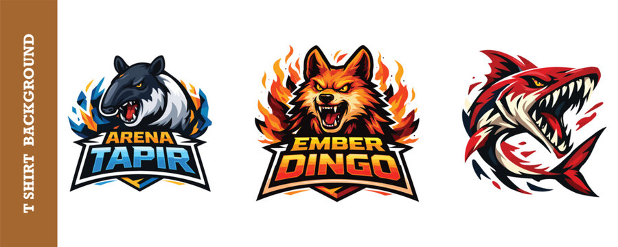 Nova wolverine esports gaming mascot logo design for sport and t shirt background.