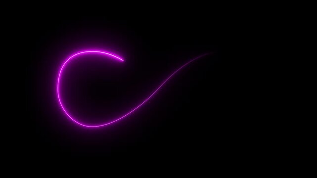 Neon light trail animation forming infinity loop with glowing line motion for abstract digital background and futuristic visual effects 4k animation video