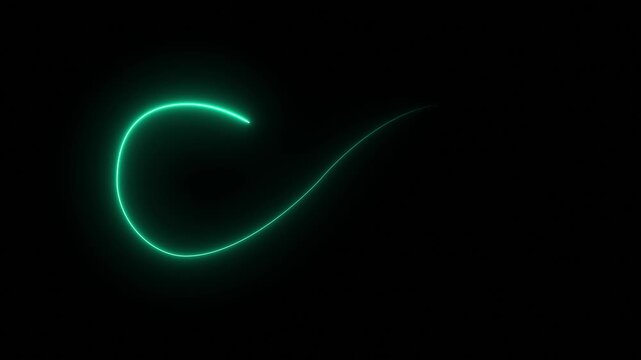 Glowing neon infinity symbol clipart animation footage on black background. Seamless loop animation. Infinity symbol. Neon glowing blue light on black background. Eternity concept.4k animation video