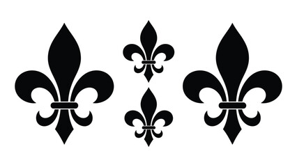 Three black fleur de lis emblems are displayed against a stark white background © Payara
