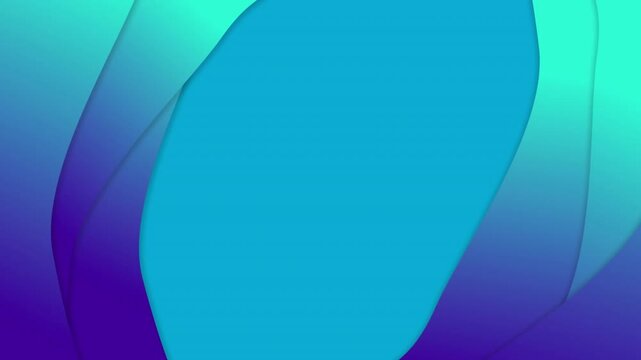 Animation of abstract blue patterns moving on gradient background