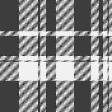 Simplicity texture tartan background, simple plaid pattern vector. October seamless check textile fabric in grey and white colors.