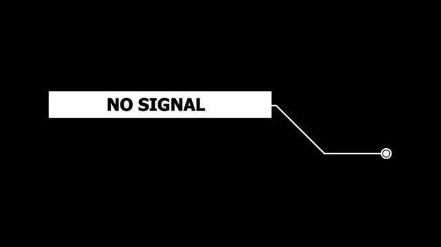 Hud call out icon text no signal. Animation of HUD elements with text no signal, Hud Callout Info Card For Corporate Webinar Slide