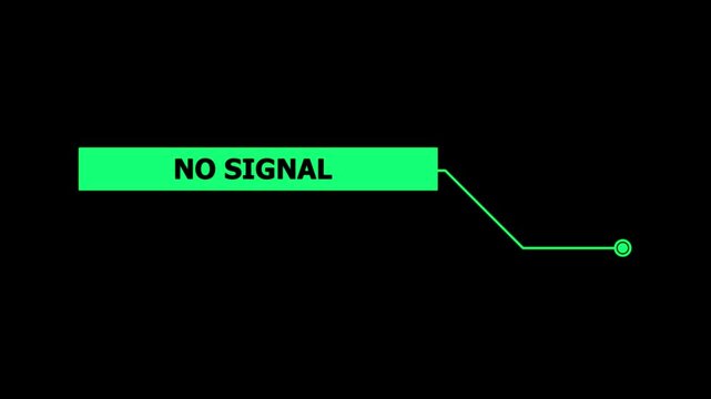 Hud call out icon text no signal. Animation of HUD elements with text no signal, Hud Callout Info Card For Corporate Webinar Slide