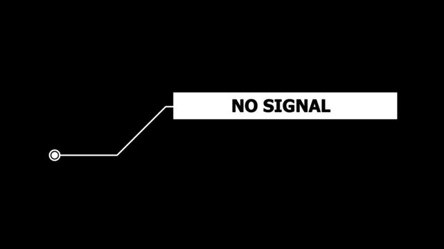 Hud call out icon text no signal. Animation of HUD elements with text no signal, Hud Callout Info Card For Corporate Webinar Slide