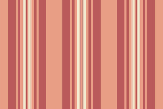 Vlowing vertical textile stripe, place pattern texture fabric. Bopy space seamless background lines vector in light and orange colors.