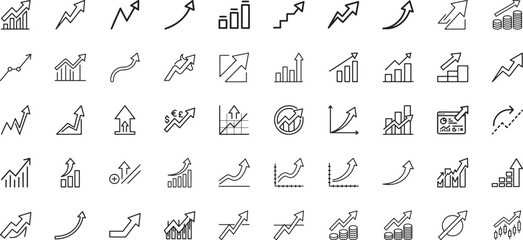 Fototapeta premium Global currency and industrial production growth icons for economy