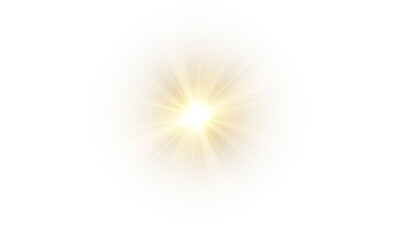 Png Light with Sun Glare. Overlay sun, Sunrays, and Vector Glare in PNG Format. Gold Flare and Glare. PNG sun isolated on transparent background. Stock royalty free.   © David