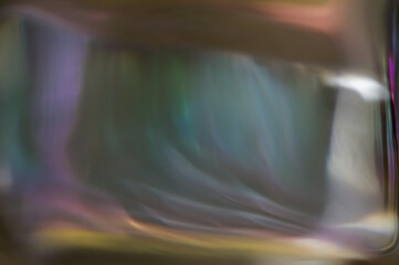 Abstract iridescent holographic overlay texture, blurred rainbow light leak effect, multicolor bokeh background for photo editing, creative design and digital compositing