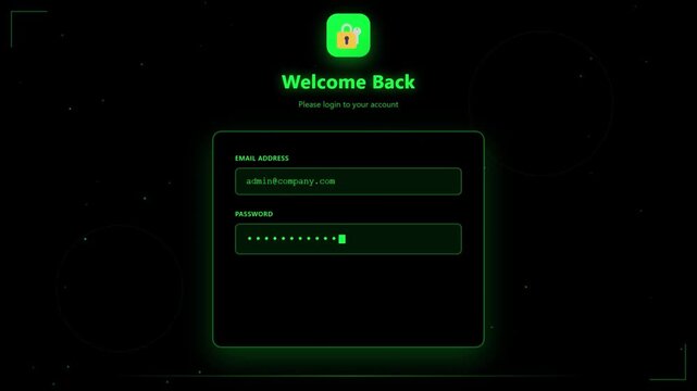 Admin Login Interface Successful Authentication Dashboard Access.